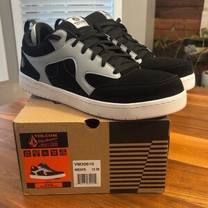 Volcom Workwear Men’s Black Gray Vitals Skate Comp Safety Toe Shoe Size 12